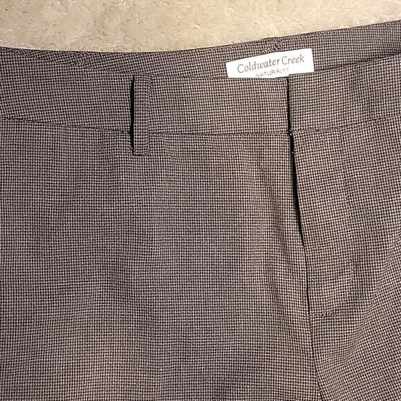 Coldwater Creek natural fit brown tweed women’s dress pants size 10P - Picture 6 of 7